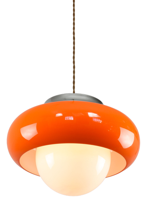 Space Age Orange Best Pendant from Guzzini, 1970s