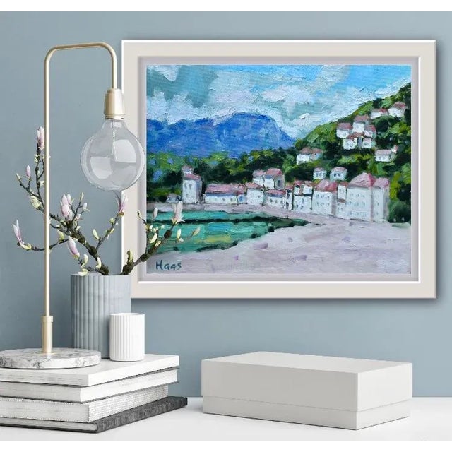 Modern Impressionism Oil Painting Seaside Landscape For Sale - Image 11 of 12