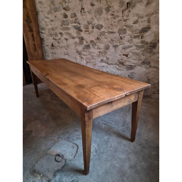 Antique French Farmhouse Dining Table in Oak and Chestnut, 1800s For Sale - Image 17 of 18
