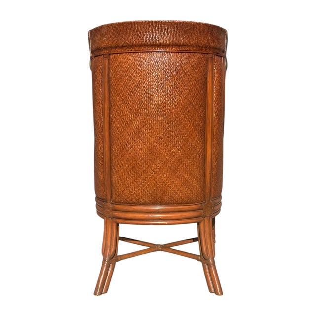 Wood Maitland-Smith Colonial Wingback Swan Chairs - Set of 4 For Sale - Image 7 of 10