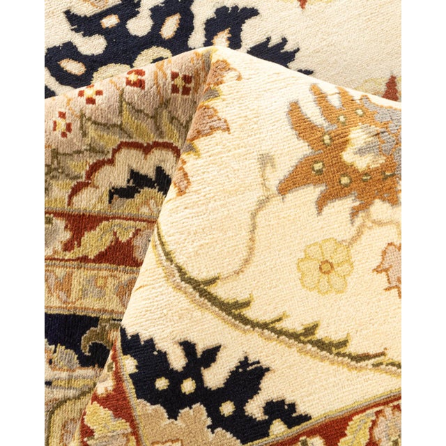 Textile Mogul, One-of-a-Kind Hand-Knotted Area Rug in Ivory, 9' 2" x 12' 5" For Sale - Image 7 of 8