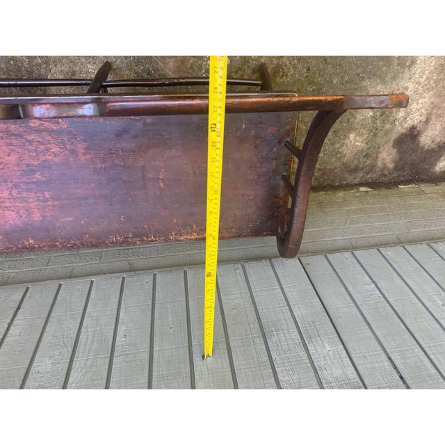 Antique 19th Century Early American Primitive Folk Art Style Hand Painted Bench For Sale - Image 12 of 15