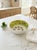 Vintage Hand-Painted Bee Motif Ceramic Bowl – Speckled Yellow Glaze Decorative Centerpiece Dish For Sale - Image 10 of 12