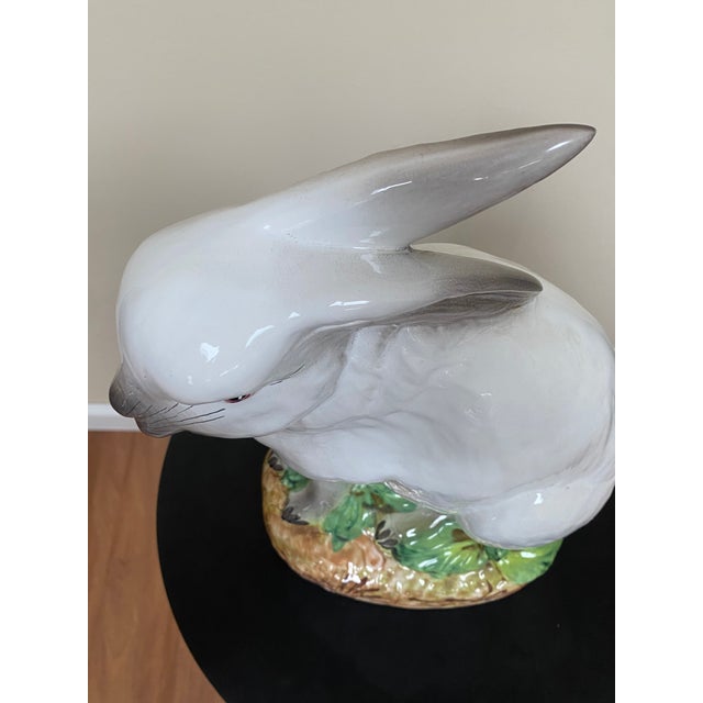 Contemporary Italian Ceramic Rabbit Figurine Sculpture For Sale - Image 16 of 18