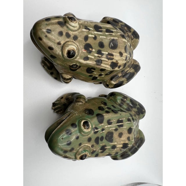 Vintage Pair of Green Frog Figurine Chairish