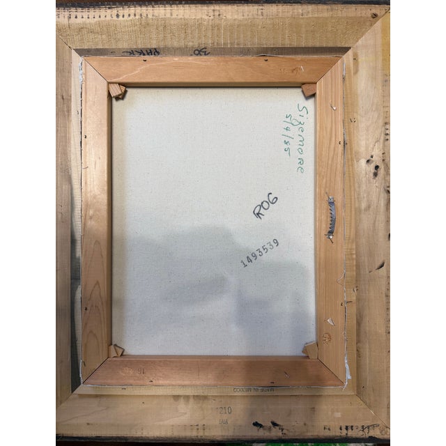 Vintage European Harbor Oil Painting Fishing Boats Seascape Framed Signed For Sale In Detroit - Image 6 of 12