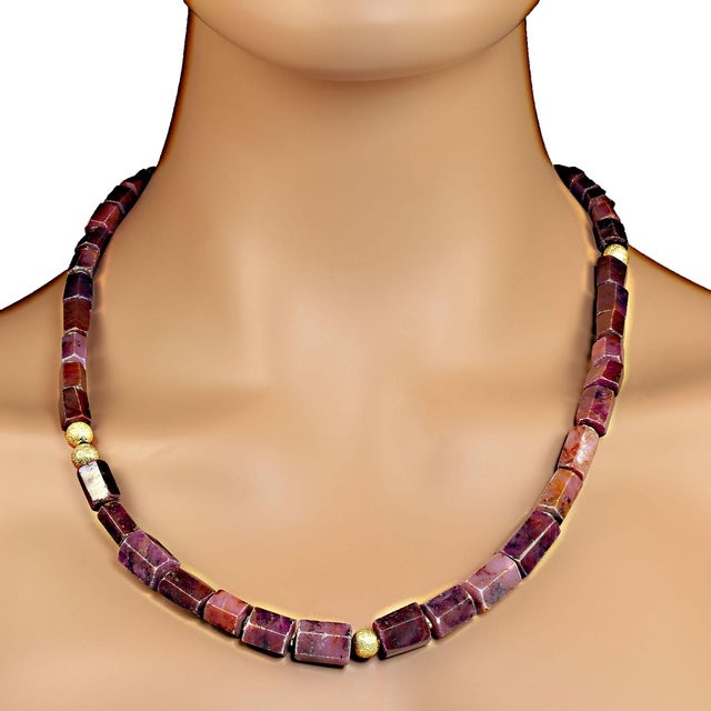Exotic African Natural Ruby Necklace For Sale - Image 4 of 5