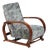 Czech Art Deco Reclining Armchair in Walnut and Chrome, 1930s For Sale