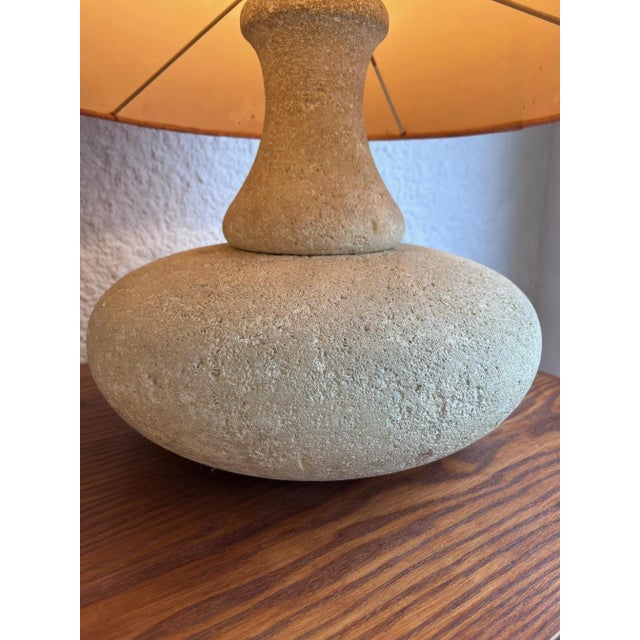 Large Natural Stone Lamp, 1970s For Sale - Image 4 of 6