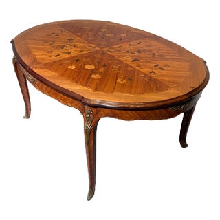 Louis XV Marquetry Extendable Dining Table For Sale