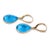 Vintage 25.20 Carat Blue Topaz 14k Yellow Gold Drop Earrings, A Pair For Sale - Image 4 of 5