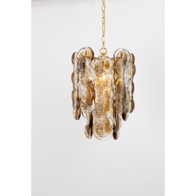 Kalmar Murano Smoked Glass Pendant Light attributed to Kalmar, Austria, 1970s For Sale - Image 4 of 9