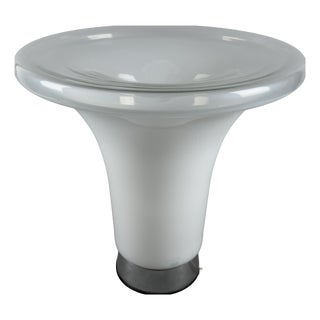 Large Vintage Opal Murano Glass Table Lamp by Gino Vistosi, 1970s For Sale