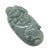 Figurative Green Jade Pendant Happy Buddha, Laughing Buddha Figure For Sale - Image 3 of 6