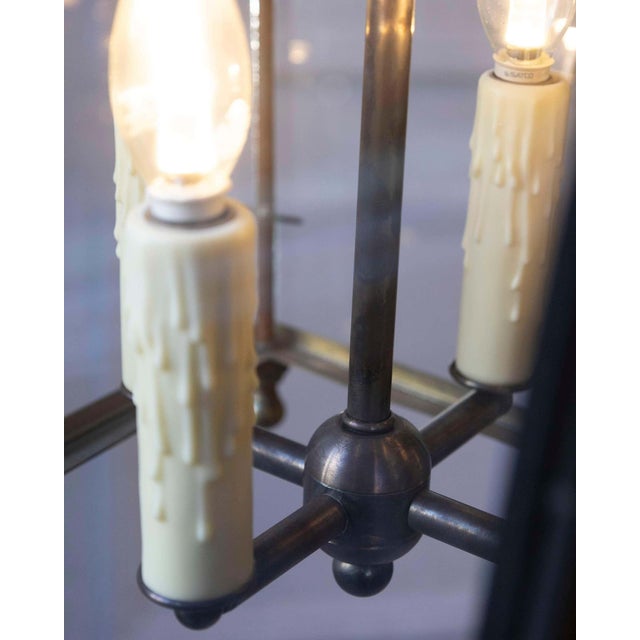 Mid 20th Century French Copper and Iron Lantern with Star Motifs For Sale - Image 9 of 9
