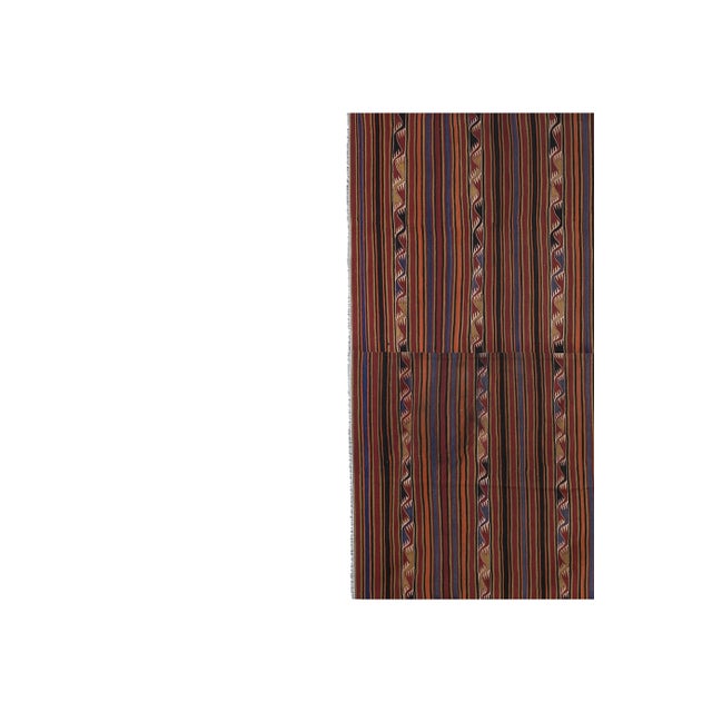 1960s Oversize Bohemian Striped Wool Kilim Rug 9' X 12'5'' For Sale - Image 4 of 12