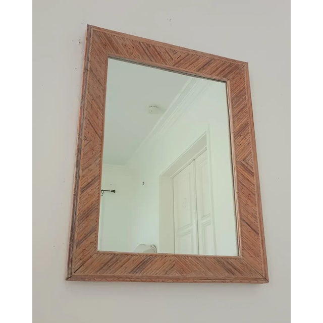 Vintage Bamboo Wall Mirror For Sale - Image 9 of 12