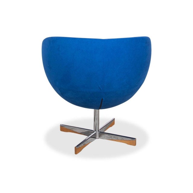 Planet Swivel Armchairs in Blue Fabric from Varier, Set of 2 For Sale - Image 10 of 17