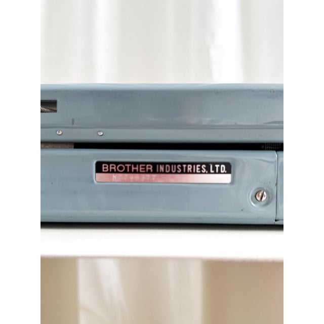 Metal Vintage Typewriter in Light Blue from Brother De Luxe, 1960s For Sale - Image 7 of 18