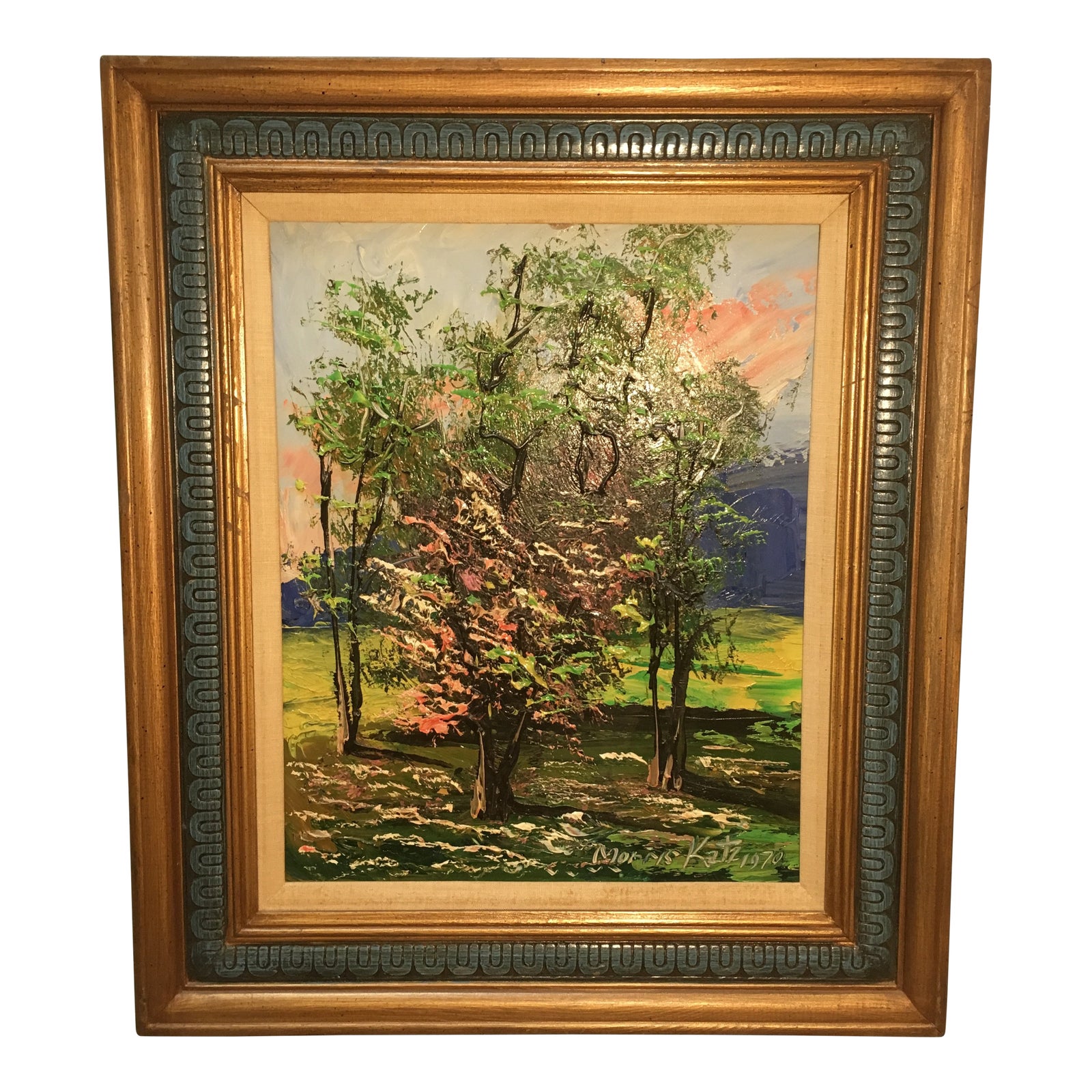 1970s Vintage Oil Painting on Board by Morris Katz Chairish