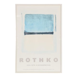 1978 Mark Rothko Guggenheim Museum Retrospective Poster, Framed For Sale