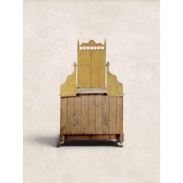 Late 19th Century Antique English Scumble Painted Dressing Chest With Mirror For Sale In Tampa - Image 6 of 6