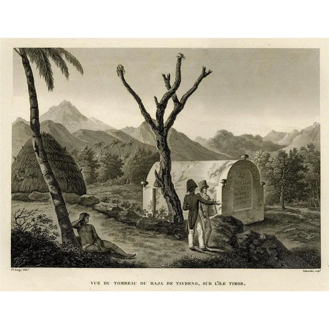 After J.S. Arago, Illustration of the Tomb of the Raja of Taybeno on the Island Timor, 1825, Print For Sale - Image 6 of 6