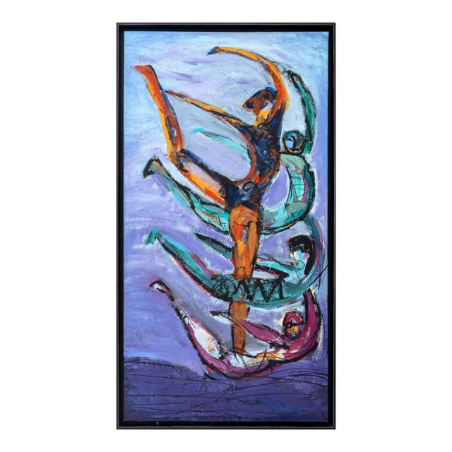 Graciela Cassel Dancers Oil on Canvas For Sale