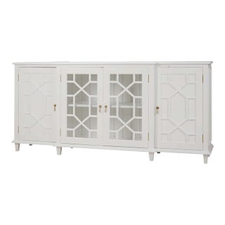Mid Century Credenza - True White Finish For Sale