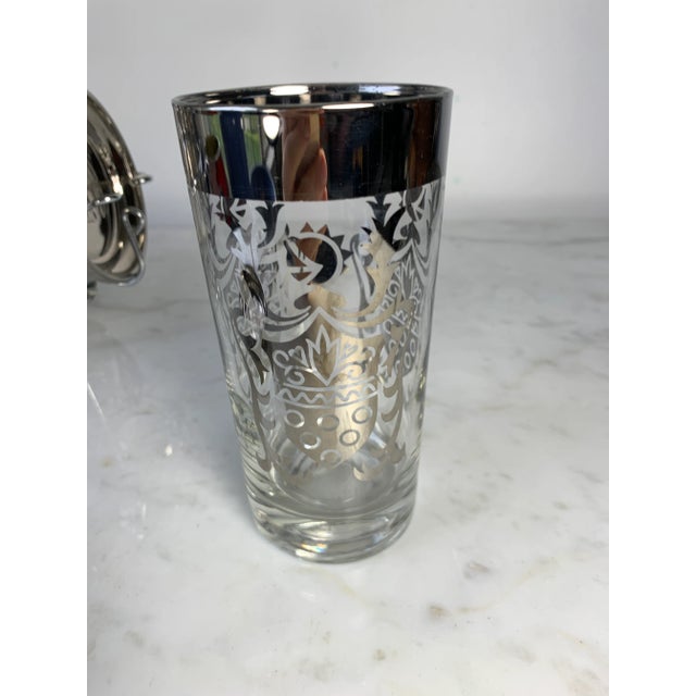 1960s Mad Man Era Silver Knight Cocktail Set- 9 Pieces For Sale - Image 4 of 8