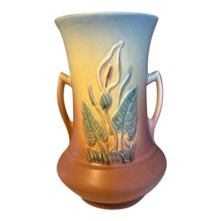 Vintage Hull Calla Lily "Jack-in -Pulpit" Vase 520/33-8" Ca. 1938 For Sale
