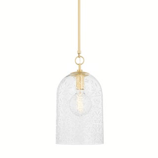 Hudson Valley Lighting Belleville 10 in. 1 Light Pendant in Aged Brass Finish For Sale