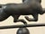 Vintage Full-Bodied Running Horse Weathervane on Painted Wood Display Base For Sale - Image 12 of 18