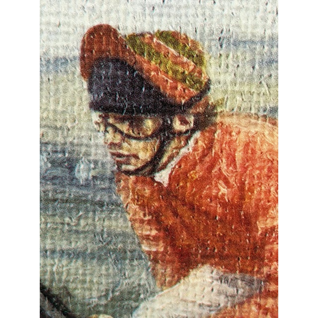 1984 Cheltenham Gold Cup Original Equestrian Oil Painting Signed by Jockeys John Francome and Phil Tuck. For Sale - Image 14 of 18