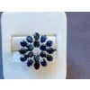 2.5 Carat Oval Blue Sapphire and Diamond Cocktail Ring in 14 Karat Gold Estate For Sale - Image 16 of 18
