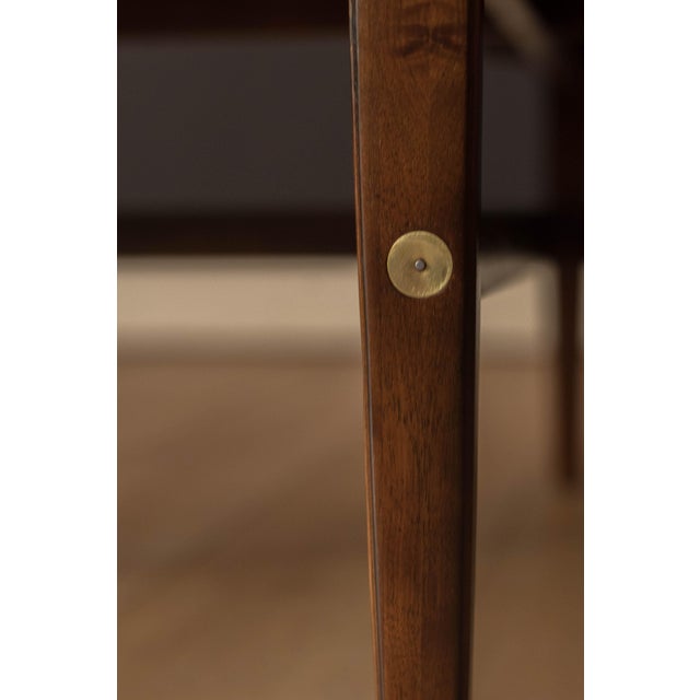 Wood Mid Century Modern Round Walnut Coffee Table by Stanley Furniture Co. For Sale - Image 7 of 9