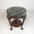 Antique Round Mahogany Side Table with Green Veined Marble Top, 1890s For Sale - Image 3 of 18