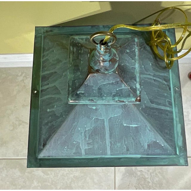 Classic Solid Copper & Brass Hanging Pendant / Lantern Light For Sale - Image 17 of 17