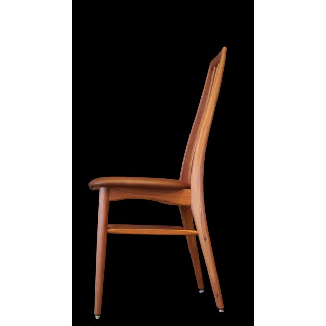 Mid-Century Modern Eva Chair in Solid Teak with Upholstery in Leather by Niels Kofoed For Sale - Image 3 of 12
