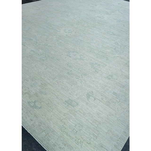 Brown Turkish Oushak Antique Look Rug 12' x 15' #20288 For Sale - Image 8 of 8