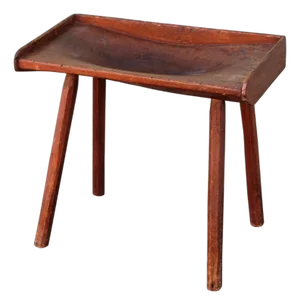 19th Century Butcher Block Side Table