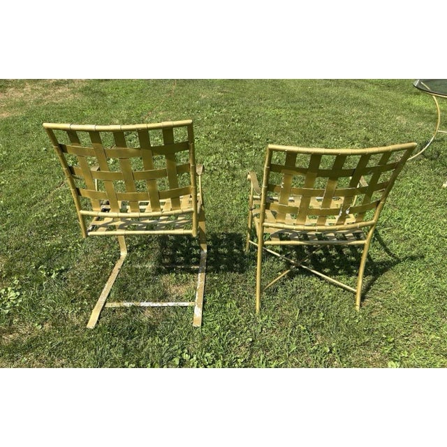 Beautiful Vintage Wrought Iron Brown Jordan Patio Set Table and 4 Chairs, Attributed For Sale In Washington DC - Image 6 of 6