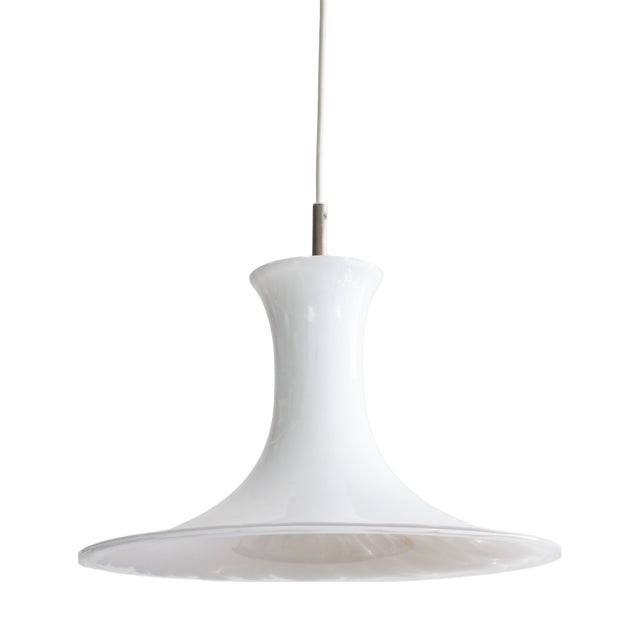 Large Marbled Glass Pendant Lamp from Holmegaard, Denmark, 1970s For Sale