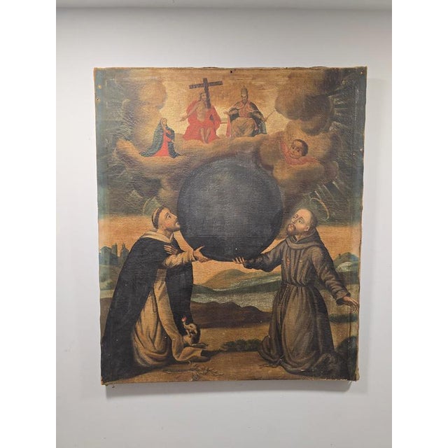 Baroque School Artist, Figurative Composition, 18th Century, Oil Painting on Canvas For Sale - Image 4 of 15