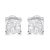 Contemporary 10K White Gold 3/4 Cttw Invisible Set Princess-Cut Diamond Composite Square Stud Earrings For Sale - Image 3 of 6