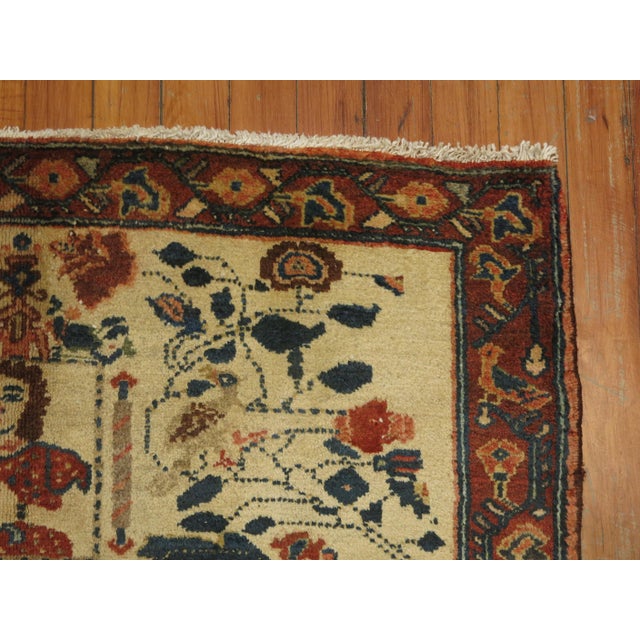 Contemporary Early 20th Century Persian Pictorial Rug with Hebrew Inscription For Sale - Image 3 of 6
