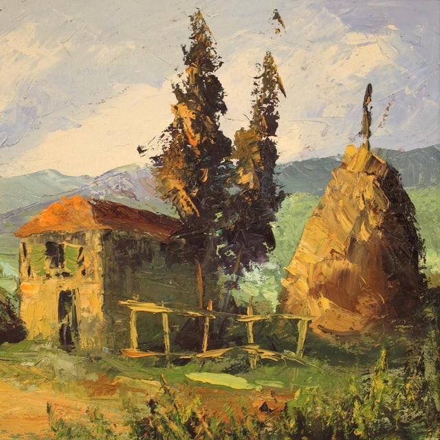 Italian Artist, Landscape, 1970s, Oil on Canvas, Framed For Sale - Image 13 of 16