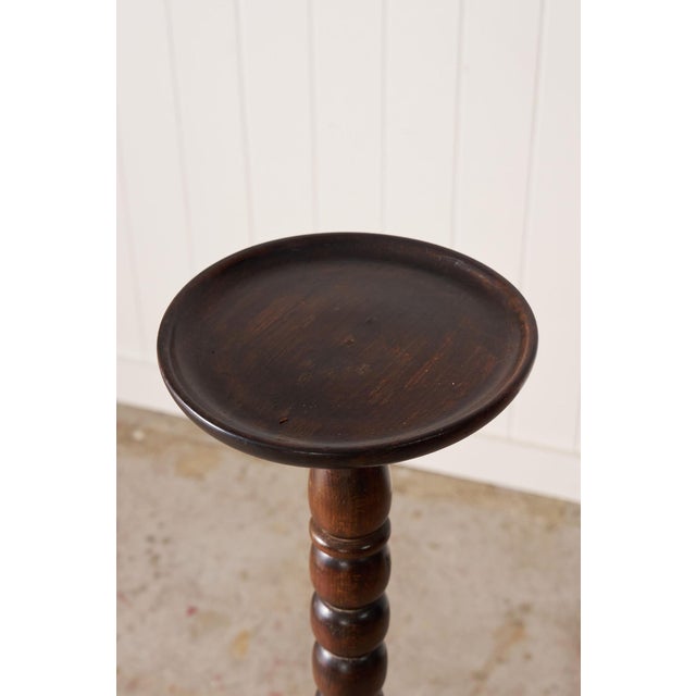 Antique English Plant Stand Bobbin Leg For Sale - Image 4 of 8