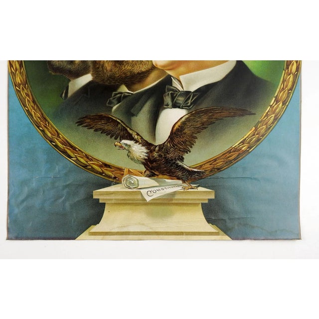 1901 Calvert Litho, Detroit, Memorial Presidential chromolithograph of Lincoln, McKinley & Garfield assassinated...