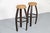 Brown Vintage French Bar Stools by Frida Minet and Adrien Audoux, 1950s, Set of 2 For Sale - Image 8 of 14